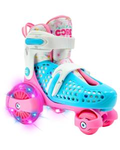 CORE Kids Newbie 4-Wheel Roller Skates - Pink/Blue