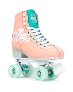 Rio Roller Script Quad Roller Skates - Peach/Green