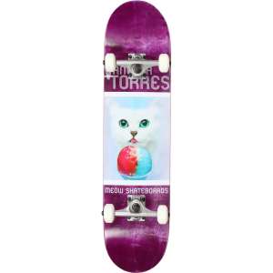 Meow Torres Furreal Complete Skateboard - Purple 8"