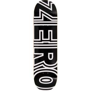 Zero Bold Skateboard Deck Black/White - 8.375''