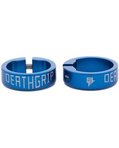 DMR DeathGrip Mountain Bike Grip Collars - Blue (Pair)