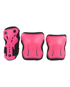 SFR Skates SFR Star Triple Pad Set Kit de protección Skateboard Unisex Adulto Pink/Green M