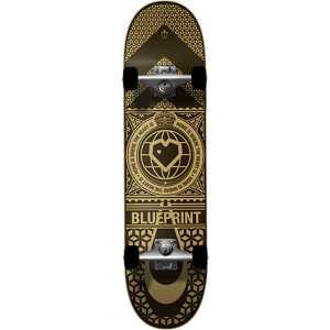 Blueprint Home Heart Complete Skateboard 8.125&quot; - Black/Gold