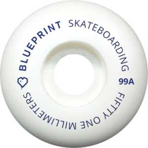 Blueprint Mini Heart Skateboard Wheels - Navy 51mm