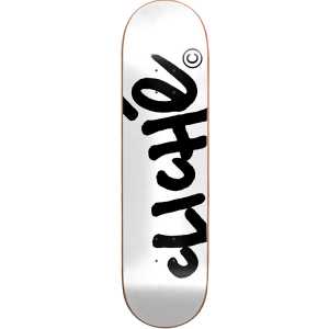 Cliche Handwritten Skateboard Deck - White/Black 8.25"