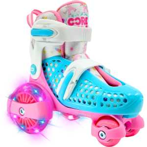 CORE  Kids Newbie 4-Wheel Roller Skates - Pink/Blue
