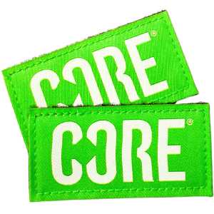 CORE Velcro Knee Pad Tags - Green (Pair)