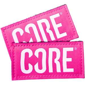 CORE Velcro Knee Pad Tags - Pink (Pair)