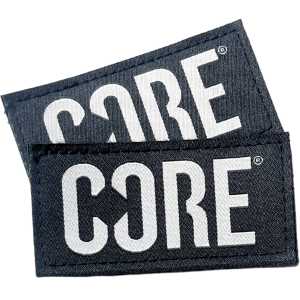 CORE Velcro Knee Pad Tags - Black (Pair)