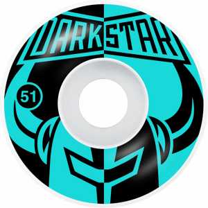 Darkstar Divide Skateboard Wheels - Black/Aqua 51mm