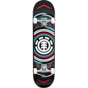Element Hatched Red Complete Skateboard - Black 7.75"