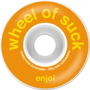 Enjoi Wheel of Suck Skateboard Wheels - Orange 51mm