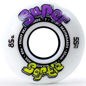 Enuff Super Softies Skateboard Wheels - White 55mm