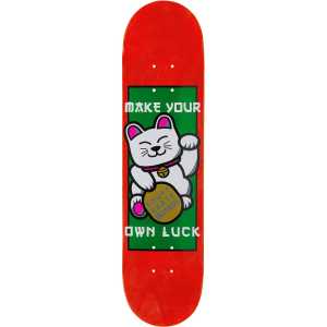 Enuff Lucky Cat Skateboard Deck - Red 8.25"