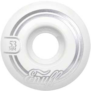 Enuff Refresher II 55D Skateboard Wheels - White 55mm