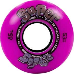 Enuff Super Softies Skateboard Wheels - Purple 53mm