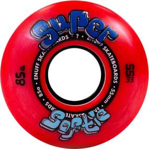 Enuff Super Softies Skateboard Wheels - Red 55mm