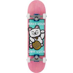 Enuff Lucky Cat Mini Complete Skateboard - Pink 7.25&quot;
