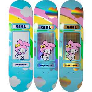 Girl Hello Kitty Rainbow Skateboard Deck - Malto 8.25"