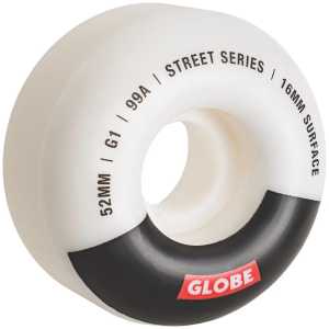 Globe G1 Street Skateboard Wheels - White/Black/Bar 52mm