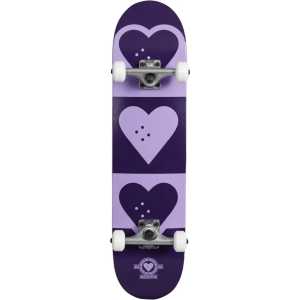 The Heart Supply Quadron Logo Complete Skateboard - Purple 7.5"
