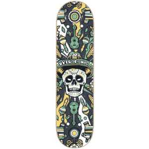 Hydroponic Mexican Skull 2.0 Skateboard Deck - Black 8.375"