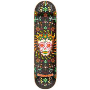 Hydroponic Mexican Skull 2.0 Skateboard Deck - Black Catrina 8.25"