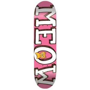 Meow Logo Skateboard Deck - Pink 7.75&#039;&#039;