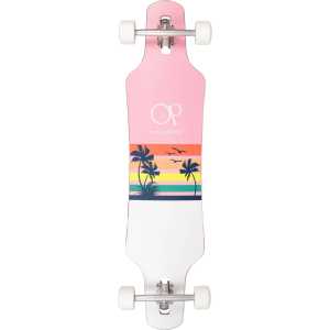 Ocean Pacific Sunset Drop Through Complete Longboard - Pink 39"