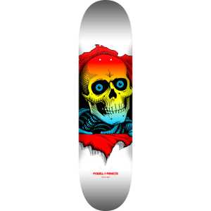Powell Peralta Ripper Skateboard Deck - Yellow Fade/White 8"
