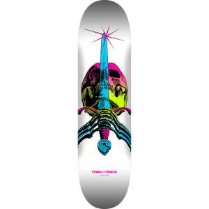 Powell Peralta Skull & Sword Skateboard Deck - Lime Fade/White 9"