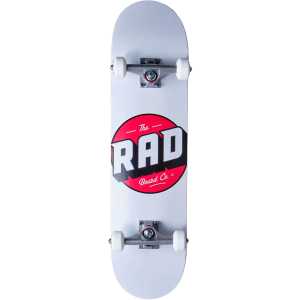 Rad Logo Progressive Complete Skateboard - White 8"