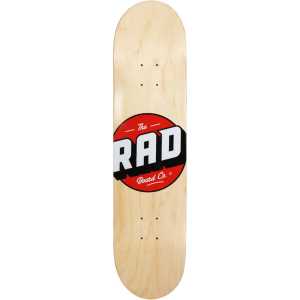 Rad Solid Logo Skateboard Deck - Natural Maple 8"