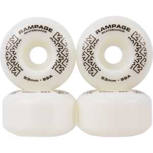 Rampage 99A Skateboard Wheels White/Black - 53 x 31mm