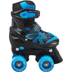 Roces Quaddy 3.0 Adjustable Roller Skates - Black/Blue Astro