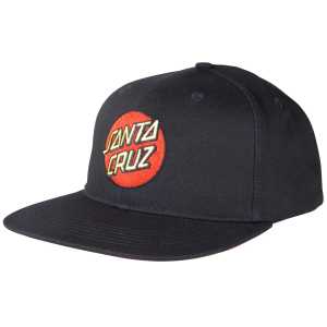 Santa Cruz Classic Dot Snapback Cap - Black