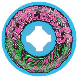 Santa Cruz Slime Balls Vomit Mini II 97a Skateboard Wheels - Blue 53mm