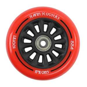 Slamm Nylon Core 100mm Wheel + Bearings - Black / Red