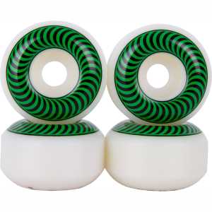 Spitfire Classic 99D Skateboard Wheels - White/Green 52mm