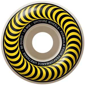 Spitfire Formula Four Classic 99a Skateboard Wheels - Yellow 55mm (Pack of 4)