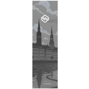 Striker Stunt Scooter Grip Tape - City Skyline Mono 22" x 6.5"