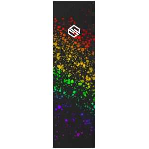 Striker Stunt Scooter Grip Tape - Rainbow Splatter 22&quot; x 6.5&quot;