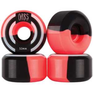 Welcome Orbs Apparitions Splits Round 99a Skateboard Wheels - Coral/Black 53mm