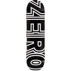 Zero Bold Skateboard Deck Black/White - 8"