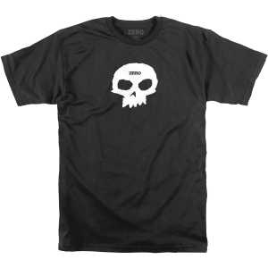 Zero Single Skull T Shirt - Black/White