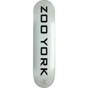 Zoo York OG 95 Logo Block Skateboard Deck - White 7.75"