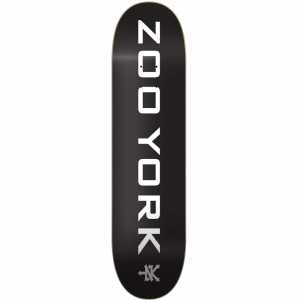 Zoo York OG 95 Logo Block Skateboard Deck - Black/White/Grey 7.75"