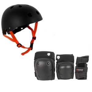 SkateHut Pro Helmet & Pad Set Bundle