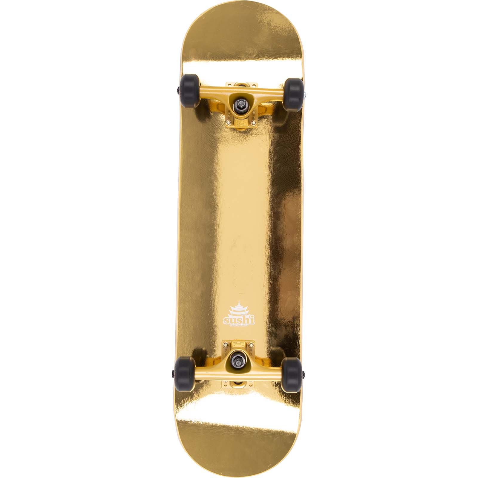 Sushi Pagoda Foil Skateboard Deck Gold 8.125" 