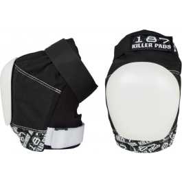 187 Killer Pro Knee Pads - Black/White | SkateHut